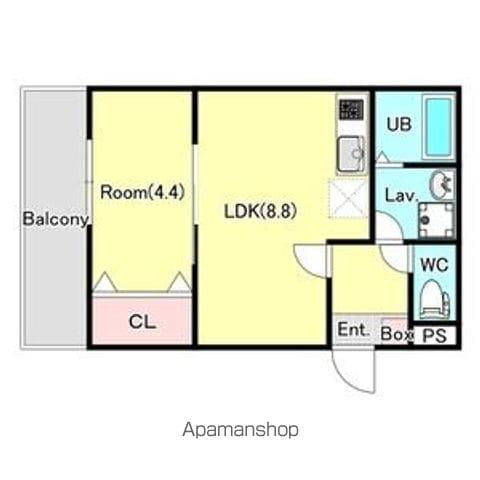 ジーメゾン春日部豊町(1LDK/2階)の間取り写真