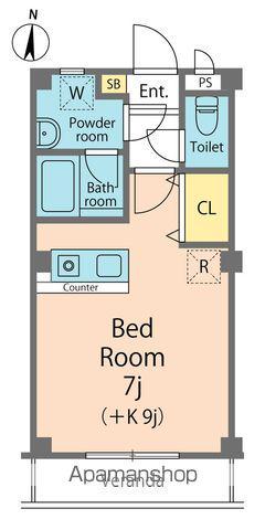 ブランモンターニュ(1K/1階)の間取り写真