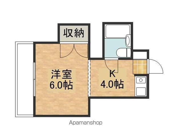 サンローレル船越(1K/3階)の間取り写真