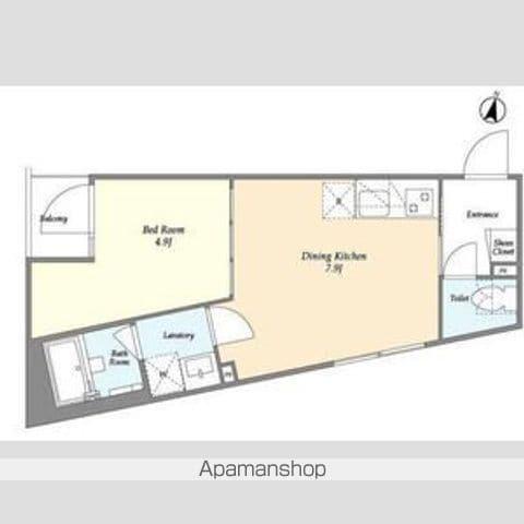 フラッフィー西早稲田(1DK/7階)の間取り写真