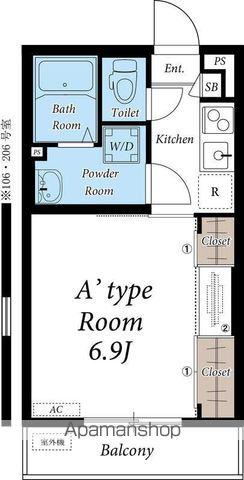 リブリ・ドルフTWO(1K/1階)の間取り写真