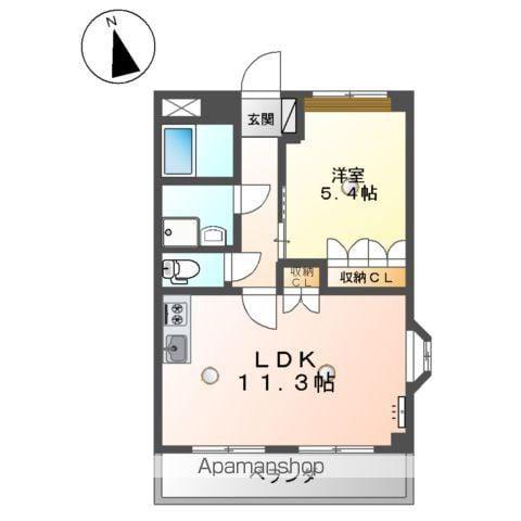 メゾン・ボヌール(1LDK/2階)の間取り写真