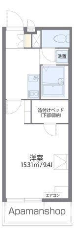 レオパレス博多豊2(1K/3階)の間取り写真