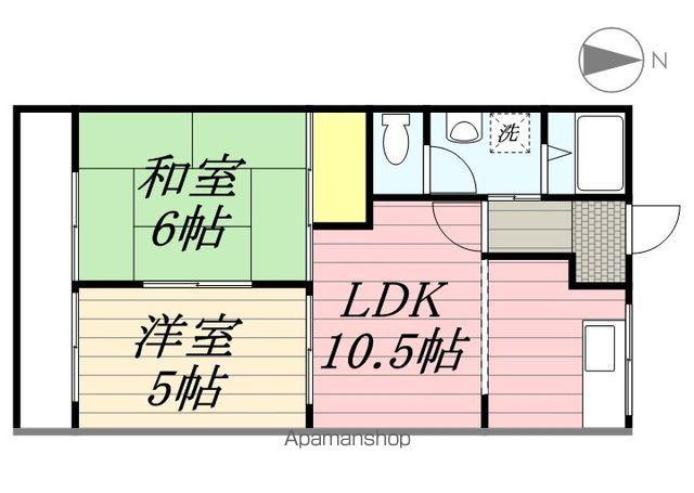 エスポワール柳森(2LDK/4階)の間取り写真