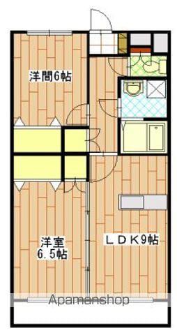 アビタシオン天王V(2DK/2階)の間取り写真