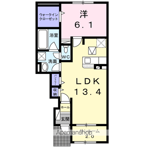 レジデンス・サンリット Ⅰ(1LDK/1階)の間取り写真