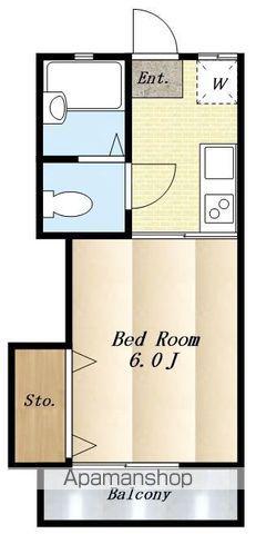 コーポ美喜(1K/2階)の間取り写真