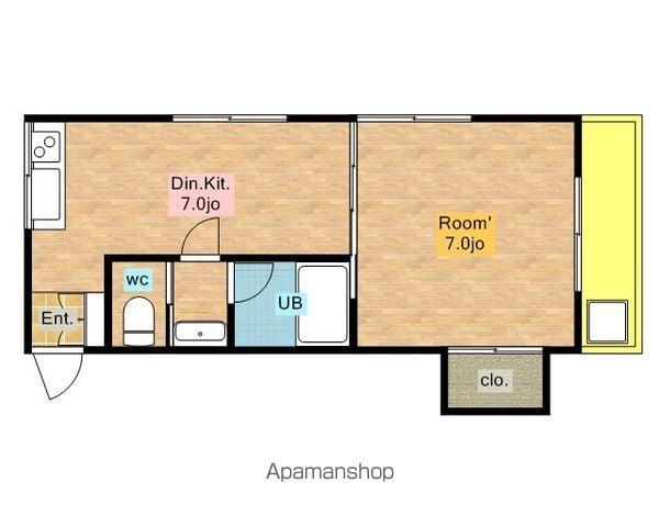 マキシマ第2ビル(1DK/3階)の間取り写真