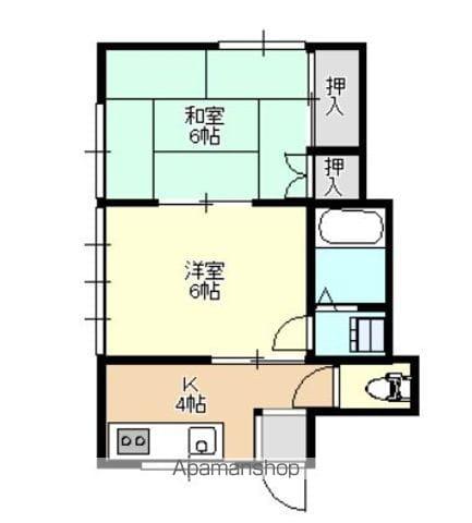 アーバンハイツ(2K/2階)の間取り写真