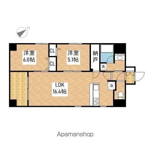 ポルタニグラ千代田(2LDK/10階)の間取り写真