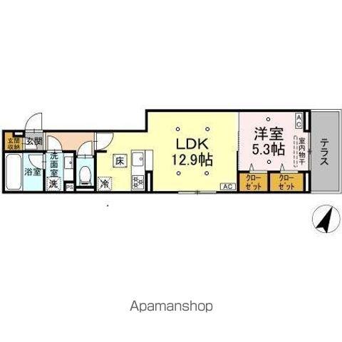 コニフェールⅡ(1LDK/1階)の間取り写真