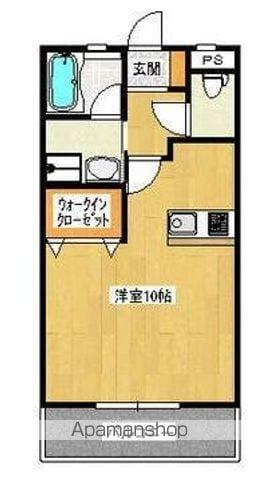 サクシードU(1K/1階)の間取り写真