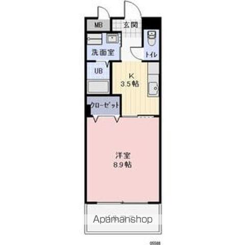 GRACE大井Ⅰ(1K/2階)の間取り写真