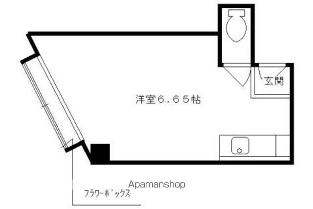 河原町フラット(ワンルーム/4階)の間取り写真