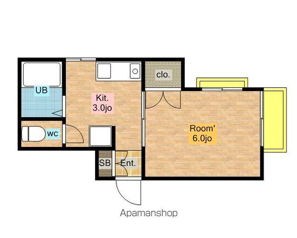 サニーコート江古田(1K/2階)の間取り写真