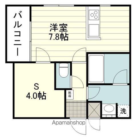 ESPACE DU COEUR(ワンルーム/3階)の間取り写真