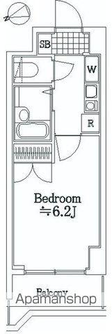 メインステージ早稲田(1K/10階)の間取り写真