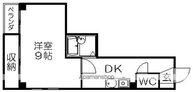 AMPLEUR(1K/4階)の間取り写真