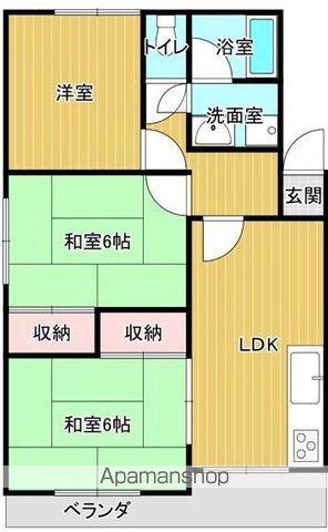 一色第3マンション(3DK/3階)の間取り写真