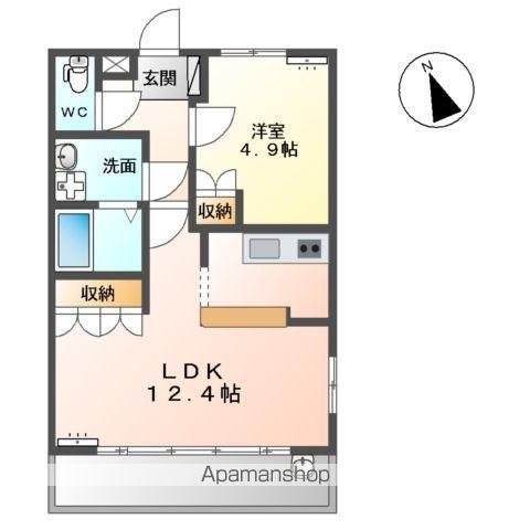 メイ・フルールⅠ(1LDK/1階)の間取り写真