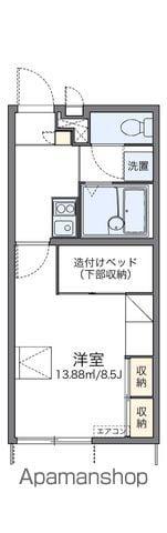 レオパレスFUENTE Ⅱ(1K/1階)の間取り写真