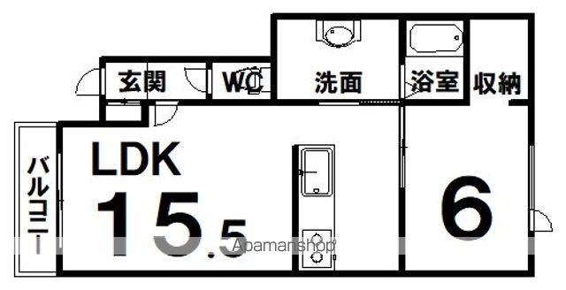 LEVANTEⅤ(1LDK/1階)の間取り写真