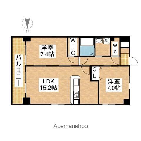 LIVE FLAT上前津(2LDK/6階)の間取り写真