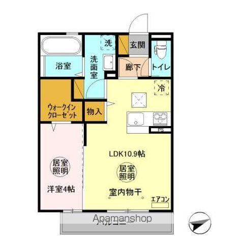 レフィナード(1LDK/1階)の間取り写真