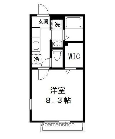 セゾンコート(1K/1階)の間取り写真