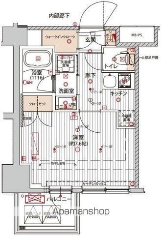 プレシャスハーモニー八王子(1K/10階)の間取り写真