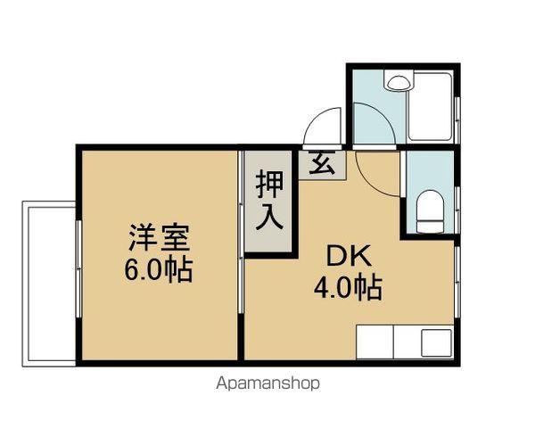 ハイツ北日吉 NO1.2(1DK/1階)の間取り写真