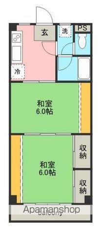 メゾンアルパ宮町(2K/3階)の間取り写真