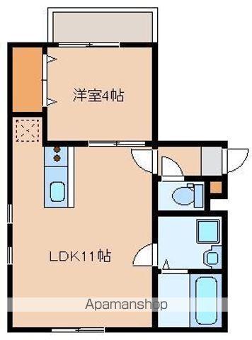 ベルデマール箱崎2(1LDK/2階)の間取り写真