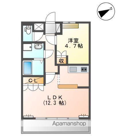 グランディール(1LDK/2階)の間取り写真