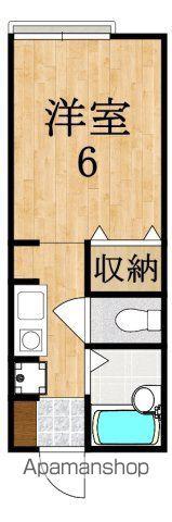 ジョイフル東生駒A棟(1K/1階)の間取り写真