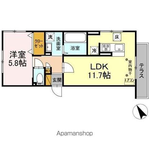クレスト1(1LDK/1階)の間取り写真