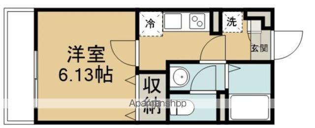 リブリ・坂戸山田町(1K/2階)の間取り写真