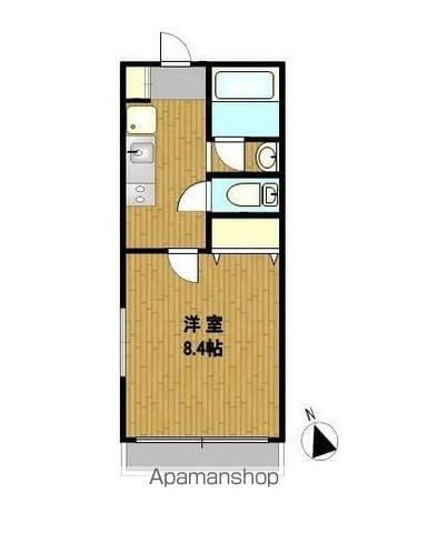 シーレジデンス金沢(1K/1階)の間取り写真