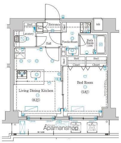 ラフィスタときわ台(1LDK/5階)の間取り写真
