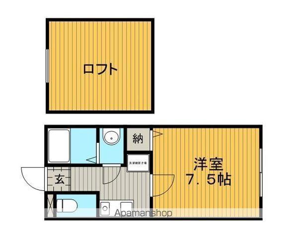 アルファステージ APM(1K/2階)の間取り写真