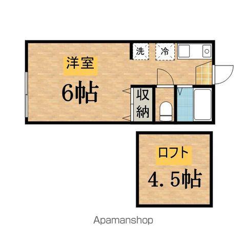 フロムココ(ワンルーム/1階)の間取り写真