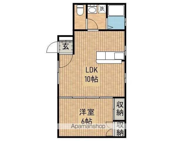 マンション群雄(1LDK/3階)の間取り写真