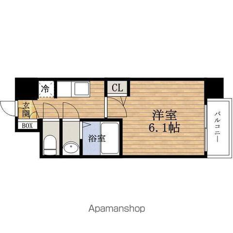 PRESSANCE南堀江(1K/7階)の間取り写真
