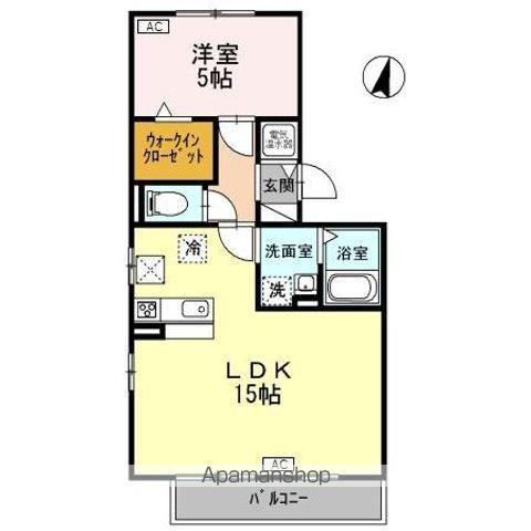 ロイヤルタウン松崎 A/B(1LDK/1階)の間取り写真