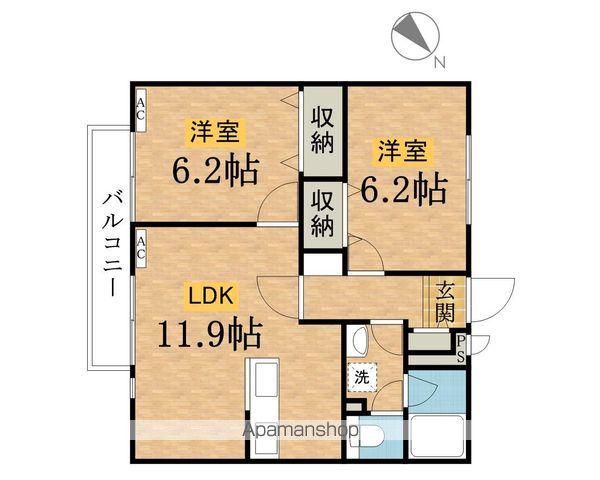 ウィルガーデン(2LDK/1階)の間取り写真