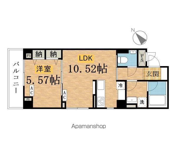 西八王子千人町プロジェクト(1LDK/2階)の間取り写真
