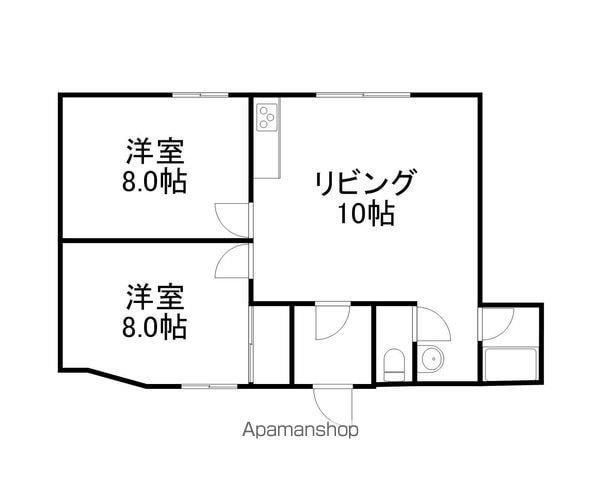 レンセイカイビル(2LDK/5階)の間取り写真