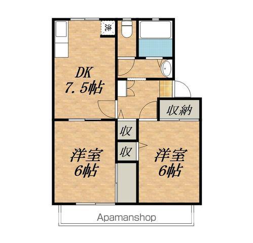 フローラルパレス双和(2DK/1階)の間取り写真