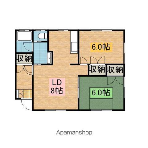 ラフォンテ・ノヴァ(2LDK/1階)の間取り写真