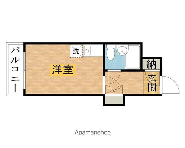 カーサ・パセオ(ワンルーム/4階)の間取り写真